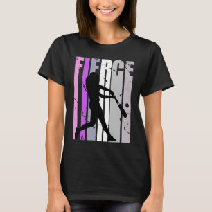 Camiseta Girls Purple Baseball Fierce Birthday Softball Cou