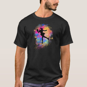 Camiseta Girls Rainbow Tênis Silhouette Female Tênis Play