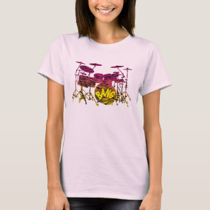 Camiseta Girls Rainbow Tiger Drum T-Shirt
