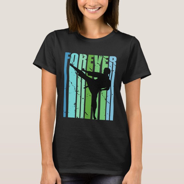 Camiseta Girls Retro Forever Jiu Jitsu Karate Judo Taekwond (Frente)