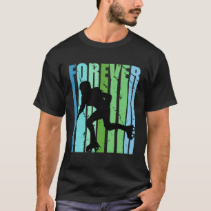 Camiseta Girls Retro Forever Roller Skating Bday Roller Gir