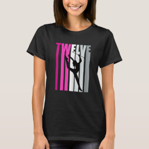 Camiseta Girls Rhythmic Gymnastics 12 Birthday Baton Twir