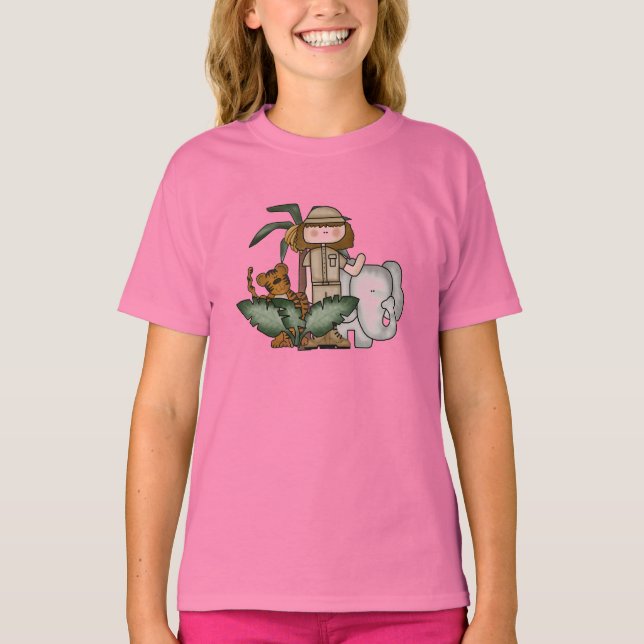 Camiseta Girls Safari Animais (Frente)