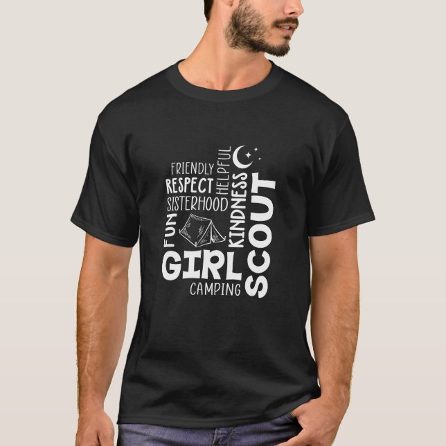Camiseta Girls Scout Camping Adventure Scout Troop Cookie D (Frente)