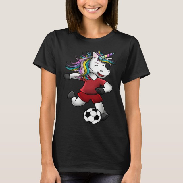 Camiseta Girls Soccer  Unicorn Love  Magical Team (Frente)