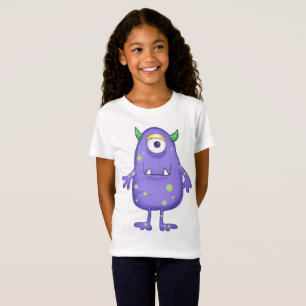 Camiseta Girls T-Shirt - Monstro Verde Visado