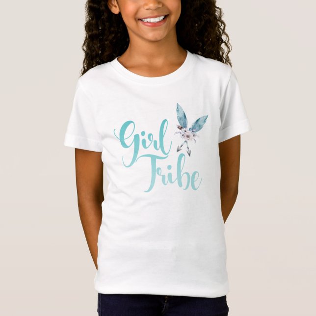 Camiseta GIRLS TRIBE Boho Bohemian Arrows Feather Floral (Frente)