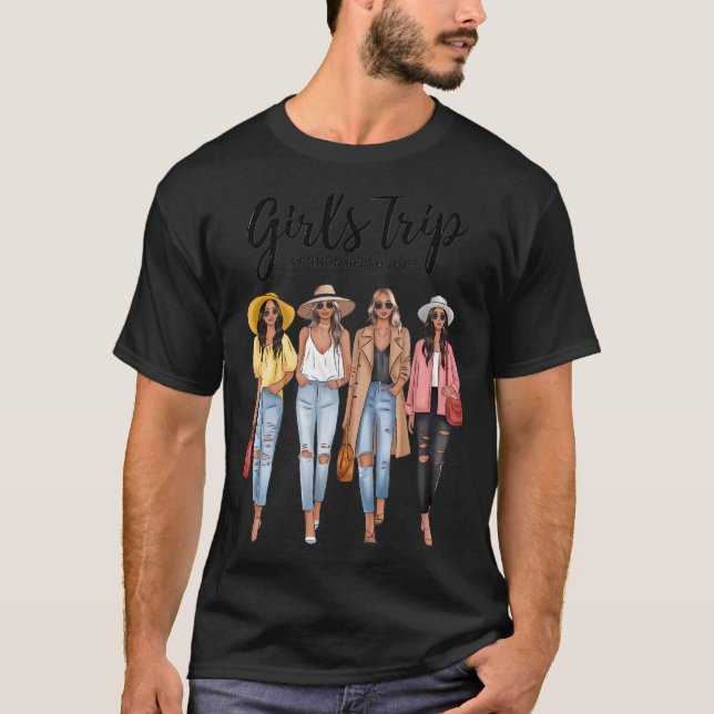 Camiseta Girls Trip 2022 Women Matching Girls Weekend Canno (Frente)
