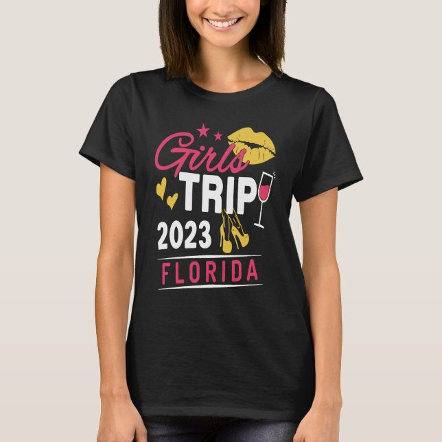 Camiseta Girls Trip 2023 Florida Weekend Travel Group Match (Frente)