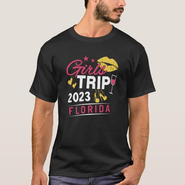 Camiseta Girls Trip 2023 Florida Weekend Travel Group Match (Frente)