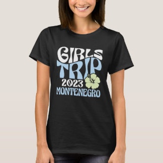 Camiseta Girls Trip 2023 Montenegro Beach Destination Retro