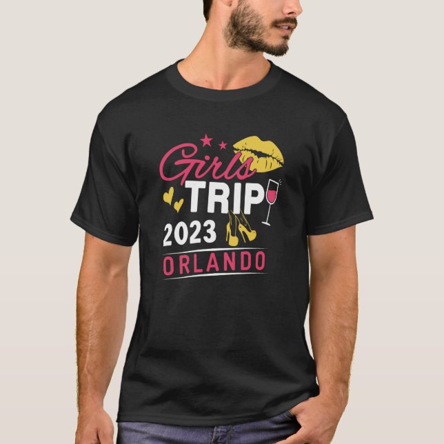 Camiseta Girls Trip 2023 Orlando Weekend Travel Group Match (Frente)