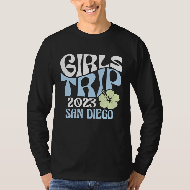 Camiseta Girls Trip 2023 San Diego Beach Destination Retro  (Frente)