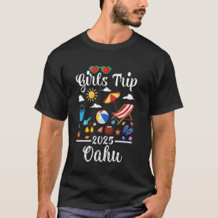 Camiseta Girls Trip 2025 Summer Vacation Hawaii Oahu Beach