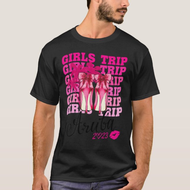 Camiseta Girls Trip Aruba 2023 For Womens Weekend, Aniversá (Frente)