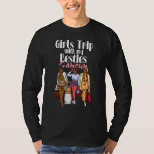 Camiseta Girls Trip Cancun Besties Para Melanin Black Vacat