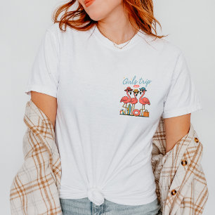 Camiseta Girls Trip Flamingo Pocket Tamanho Design