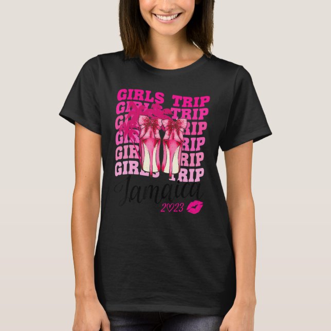 Camiseta Girls Trip Jamaica 2023 For Womens Weekend, Birthd (Frente)