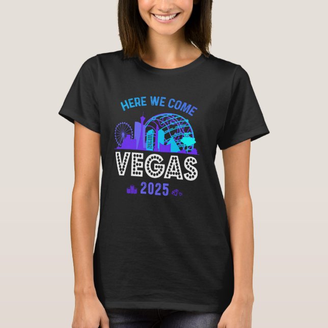 Camiseta Girls Trip Las Vegas 2025 Birthday Squad Family He (Frente)