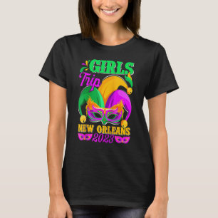 Camiseta Girls Trip New Orleans 2023 Engraçado Jester Mask 