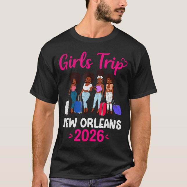 Camiseta Girls Trip New Orleans 2026 Squad Matching Outfit  (Frente)