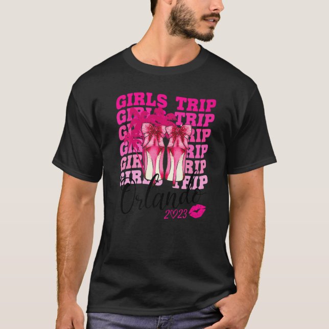 Camiseta Girls Trip Orlando 2023 Women Weekend Par (Frente)