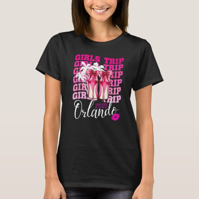Camiseta Girls Trip Orlando 2023 Women Weekend Par (Frente)