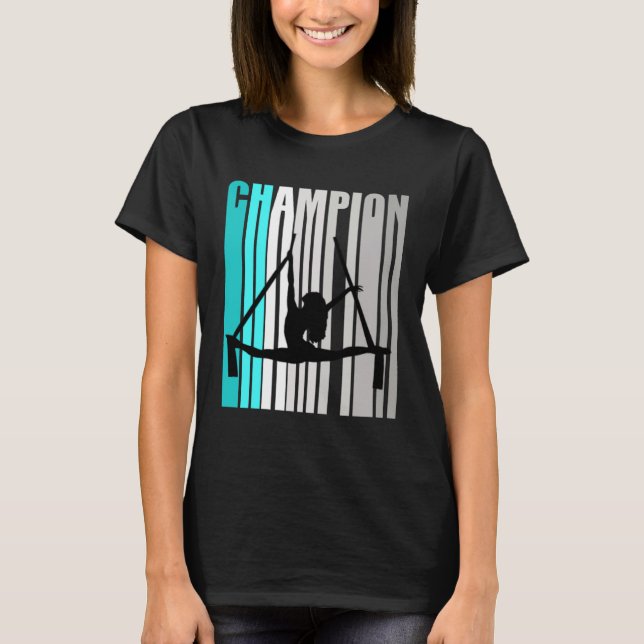 Camiseta Girls Turquoise Aerialist Champion Air Yoga Dance (Frente)