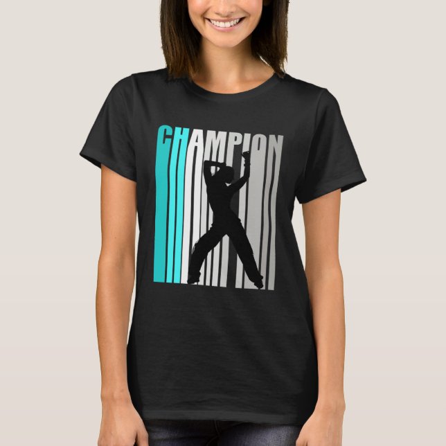 Camiseta Girls Turquoise Dance Champion Dance Team (Frente)