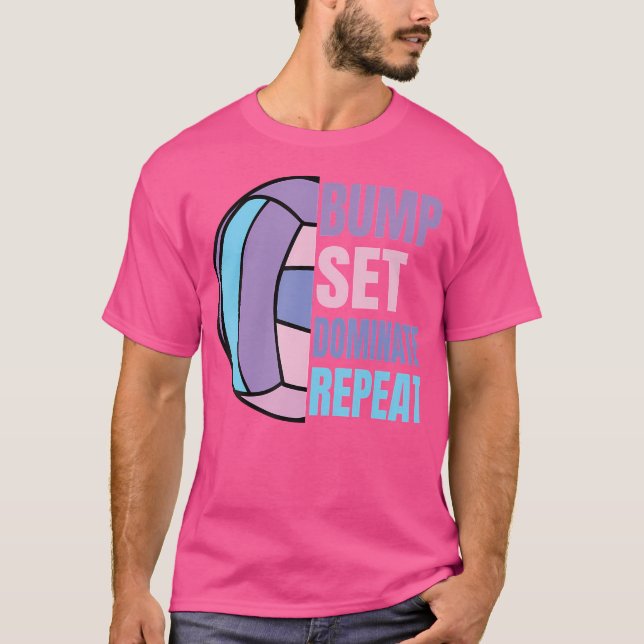 Camiseta Girls Voleibol Set Dominam Repete Volleyba (Frente)