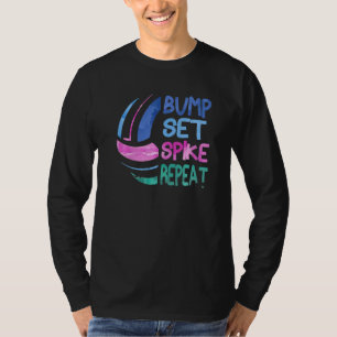 Camiseta Girls Voleibol Set Spike Repetir Roxo Azul