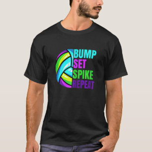 Camiseta Girls Voleibol Set Spike Repetir Roxo Azul