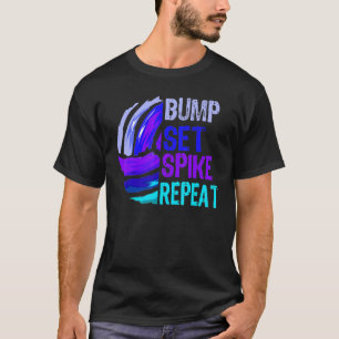 Camiseta Girls Voleibol Set Spike Repetir Roxo Azul