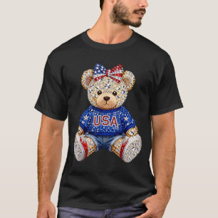 Camiseta Girly 250 Anos Do Ursinho Teddy Dom Bandeira Anive