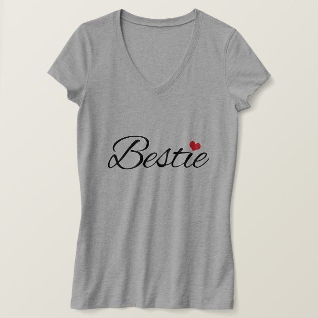 Camiseta Girly Best Friends BFF Bestie (Frente do Design)