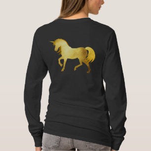 Camiseta Girly & Chic Luxury Gold Foil Unicorn Personalizad