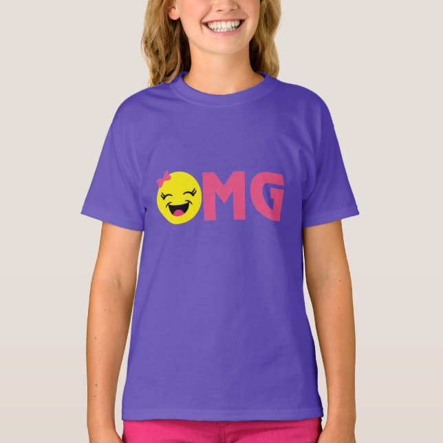 Camiseta Girly OMG Emoji (Frente)