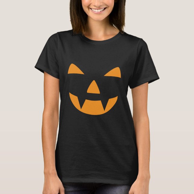 Camiseta Girly Pumpkin Face Halloween (Frente)