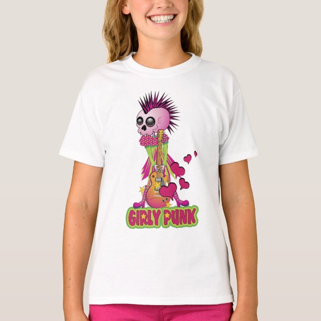 Camiseta Girly Punk Rocker (Frente)