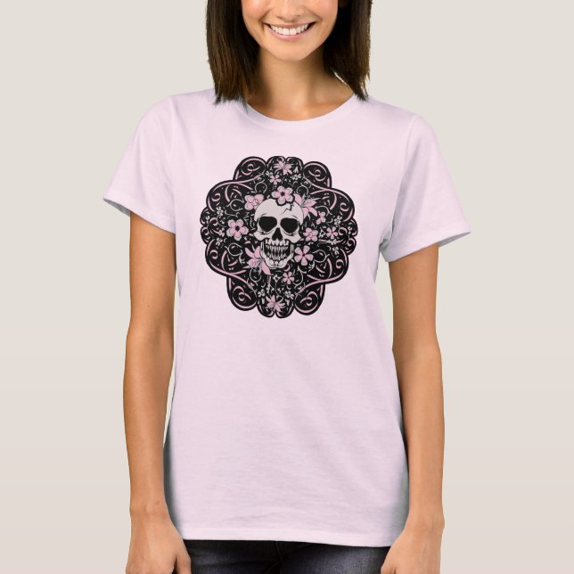 Camiseta Girly Vintage Skull (Frente)