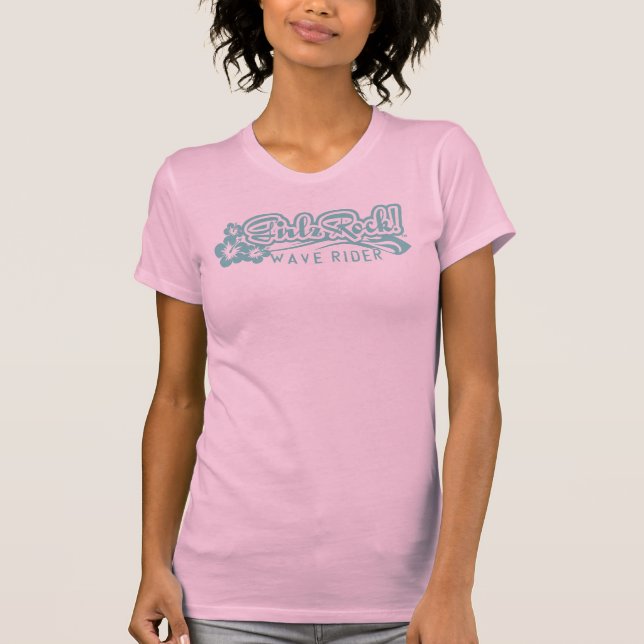 Camiseta GiRlzRoCk!  Cavaleiro da onda (Frente)