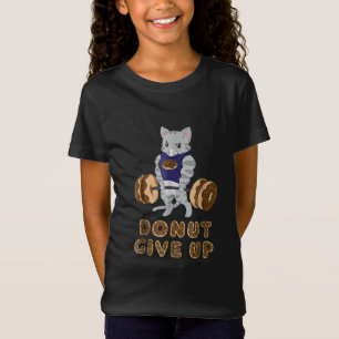 Camiseta Giro de Rosquinha de Elevação de Cabeça de Gato