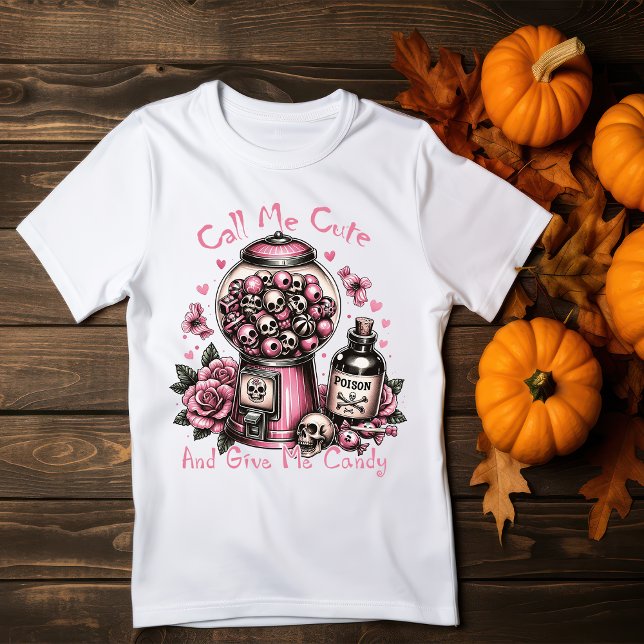 Camiseta Giro no Estilo Spooky: Sublimação Rosa de Hallowee (Criador carregado)