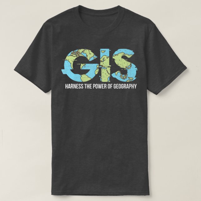 Camiseta GIS aproveita o poder da geografia (Frente do Design)