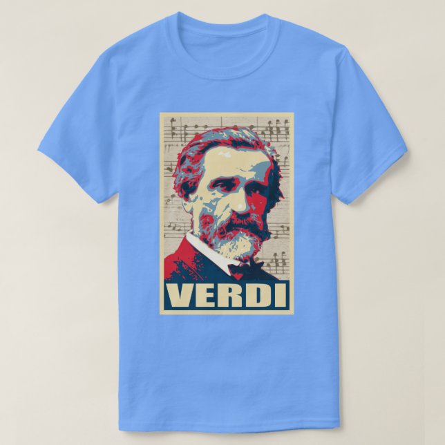 Camiseta Giuseppe Verdi Music Notes (Frente do Design)
