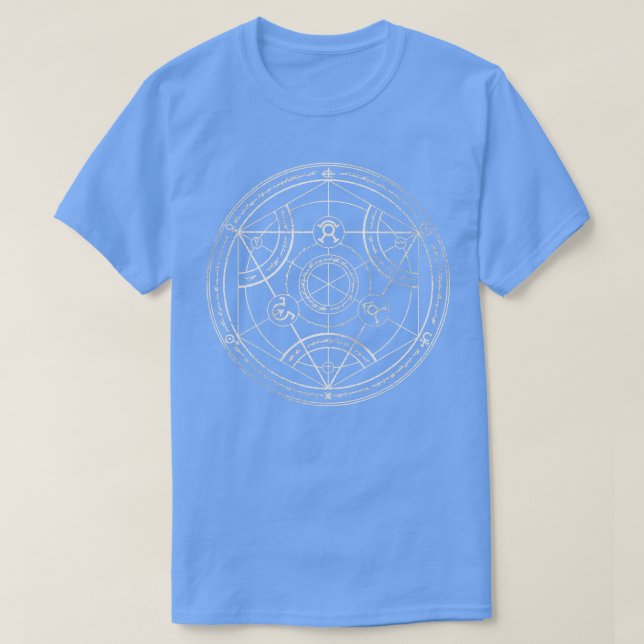 Camiseta Giz 1 do círculo de transmutação humana (Frente do Design)