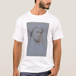Camiseta Giz branco do retrato de auto (preto, vermelho e
