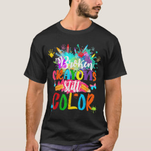 Camiseta Giz Crayons Coloridos Importam Saúde Mental