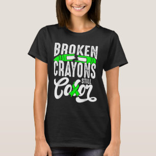 Camiseta Giz Crayons Quebrados Ainda Colorem a Consciência