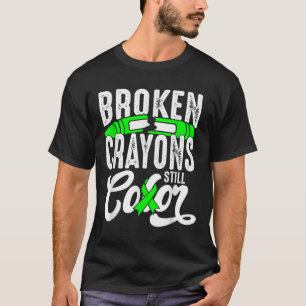 Camiseta Giz Crayons Quebrados Ainda Colorem a Conscientiza